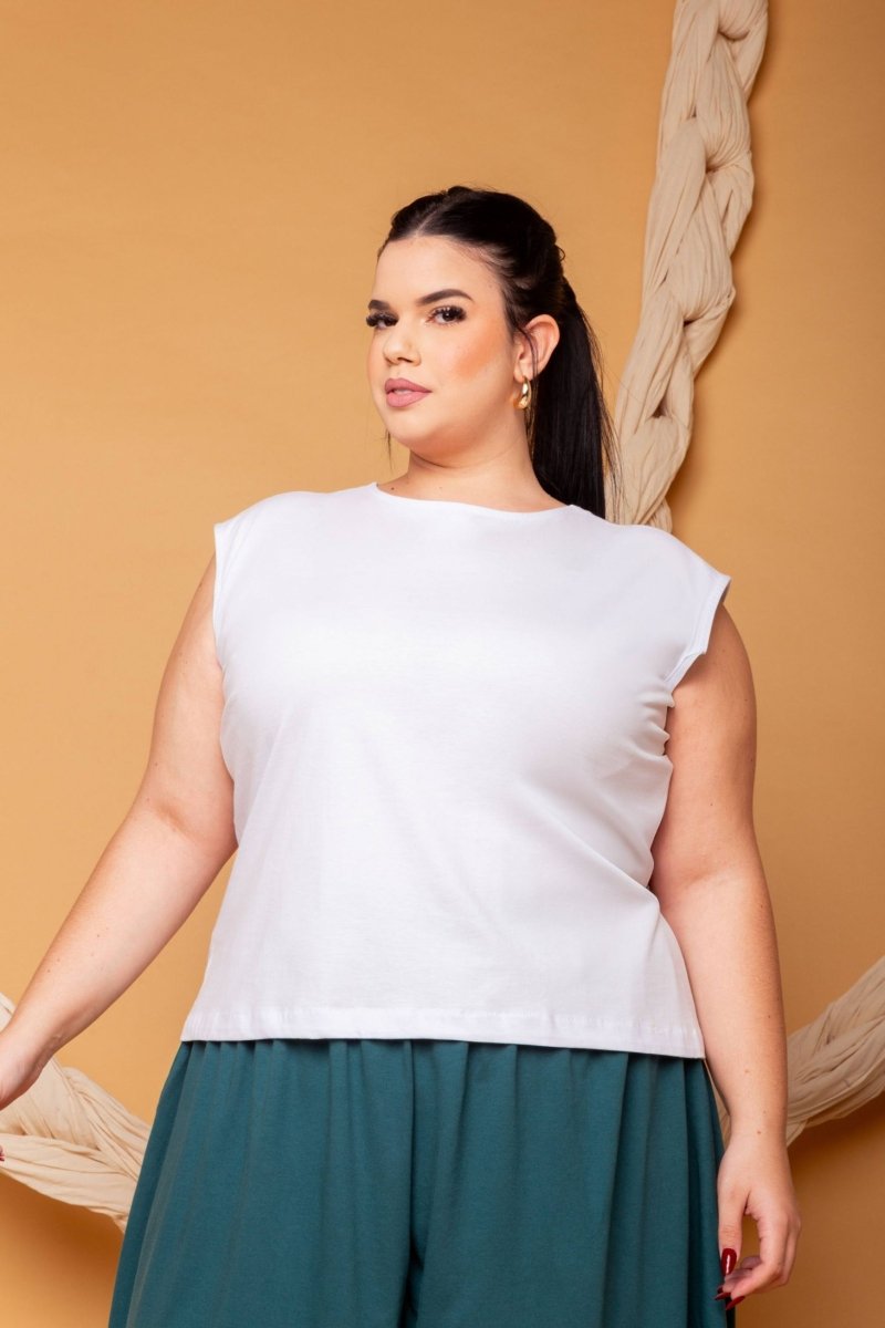 Blusa de Malha com Botões - Branco - Uhnika
