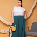 Calça Saia de Malha - Verde - Uhnika