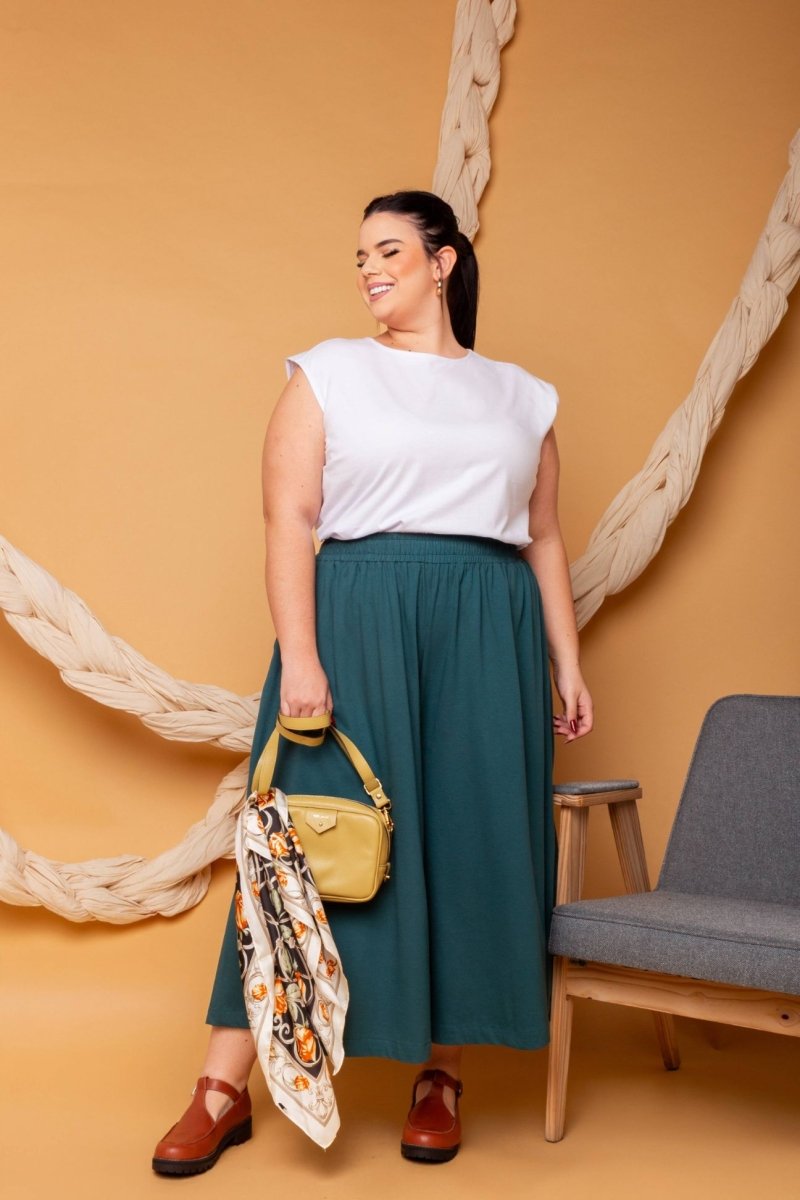 Blusa de Malha com Botões - Branco - Uhnika