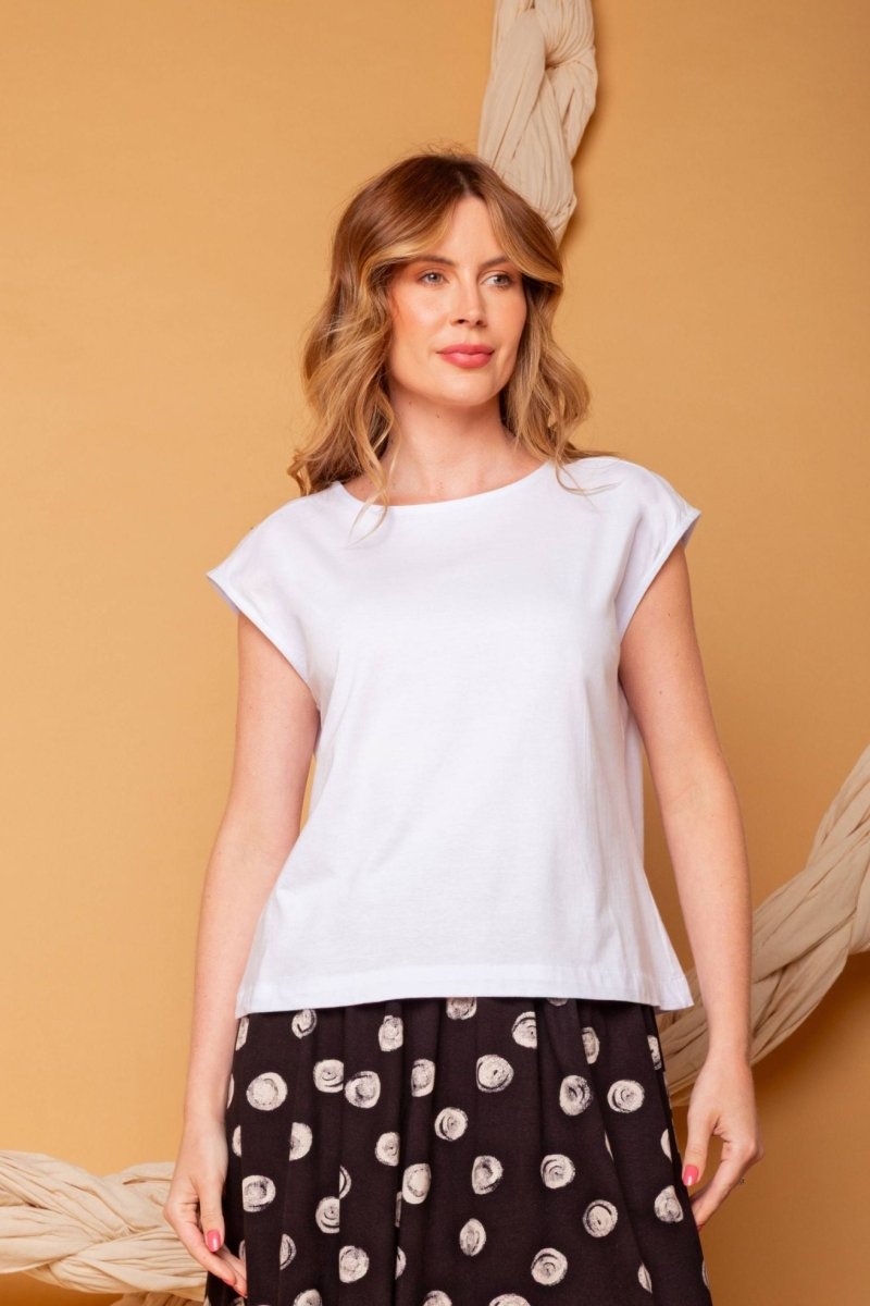 Blusa de Malha com Botões - Branco - Uhnika