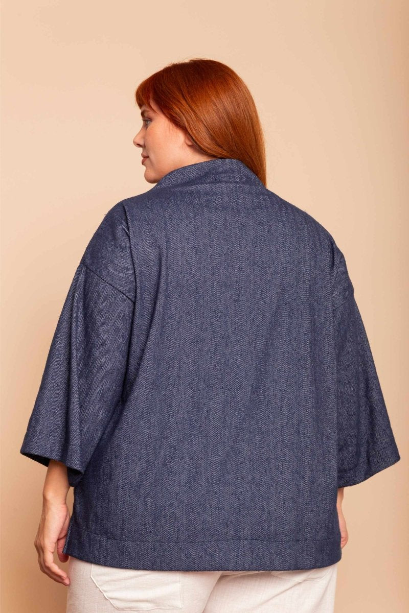 Moletom Gola Alta Oversized - Azul - Uhnika