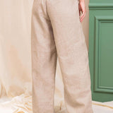 Calça Pantalona de Linho Feminina