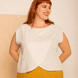 Blusa Feminina de Linho Pétala - Avelã - Uhnika