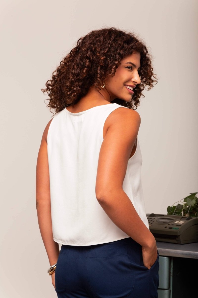 Regata Alfaiataria Gola V - Off White - Uhnika