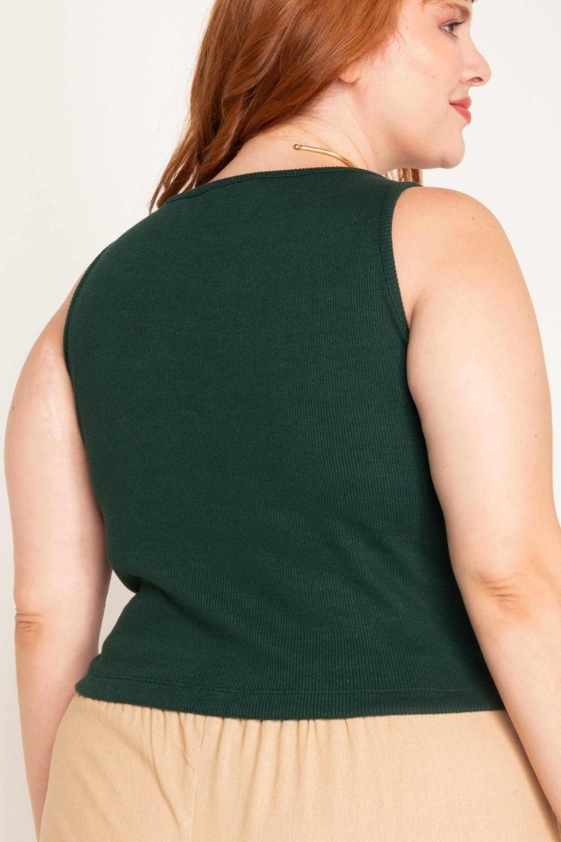 Regata Básica Feminina Slim Canelada - Verde - Uhnika