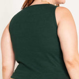 Regata Básica Feminina Slim Canelada - Verde - Uhnika