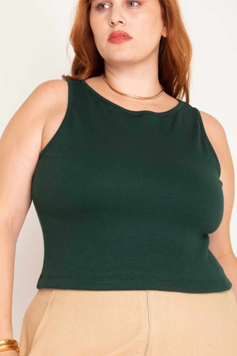 Regata Básica Feminina Slim Canelada - Verde - Uhnika