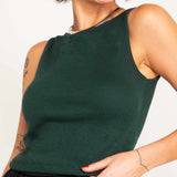 Regata Básica Feminina Slim Canelada - Verde - Uhnika