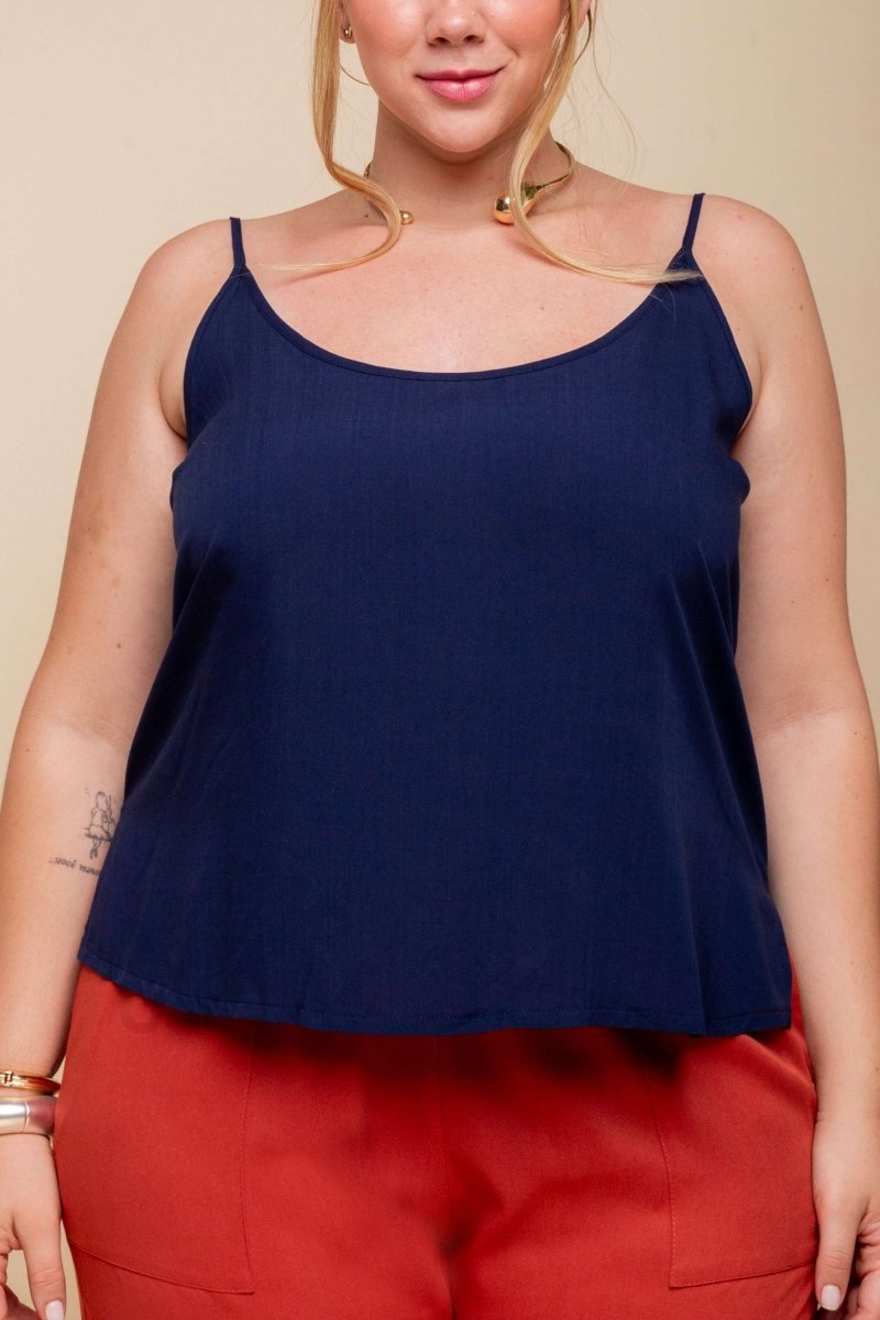 Regata de Viscose Chloe - Azul Marinho - Uhnika