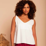 Regata de Viscose Premium com Nó - Off White - Uhnika