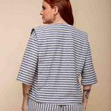 Blusa Muscle Moletinho - Azul Listrado - Uhnika