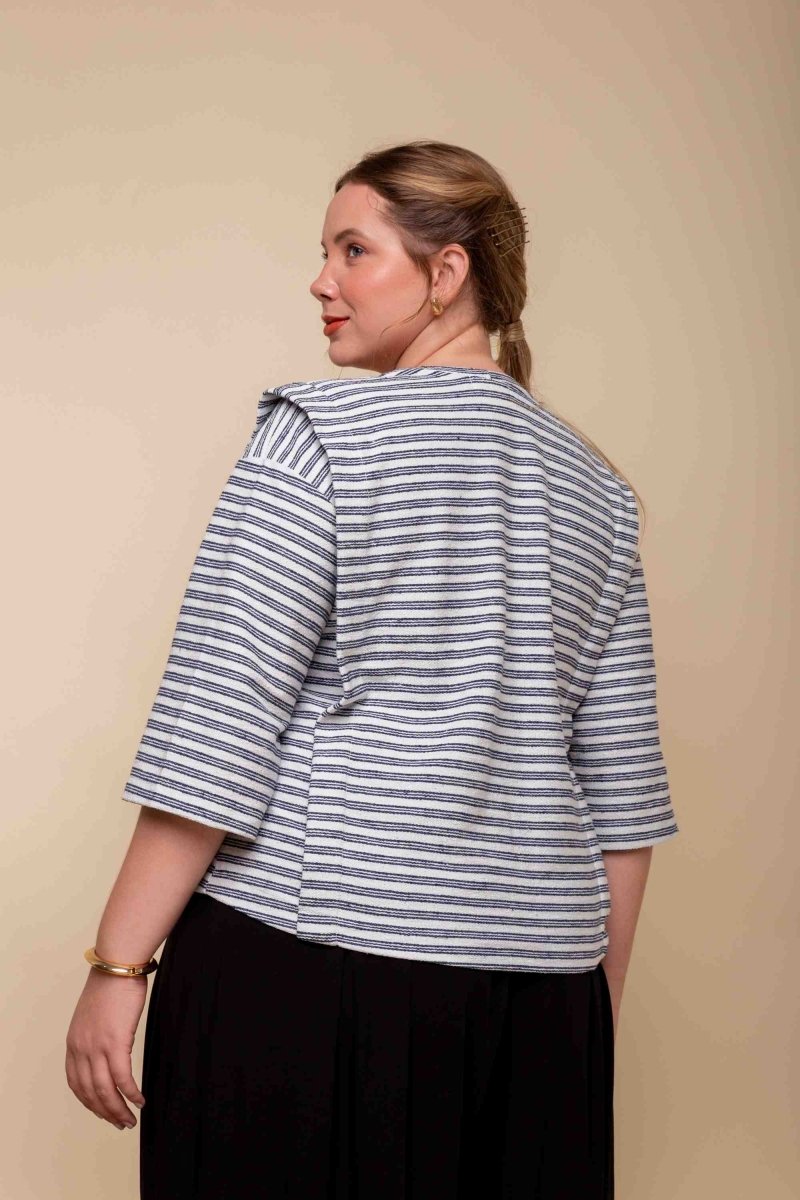 Blusa Muscle Moletinho - Azul Listrado - Uhnika