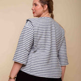 Blusa Muscle Moletinho - Azul Listrado - Uhnika