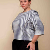 Blusa Muscle Moletinho - Azul Listrado - Uhnika