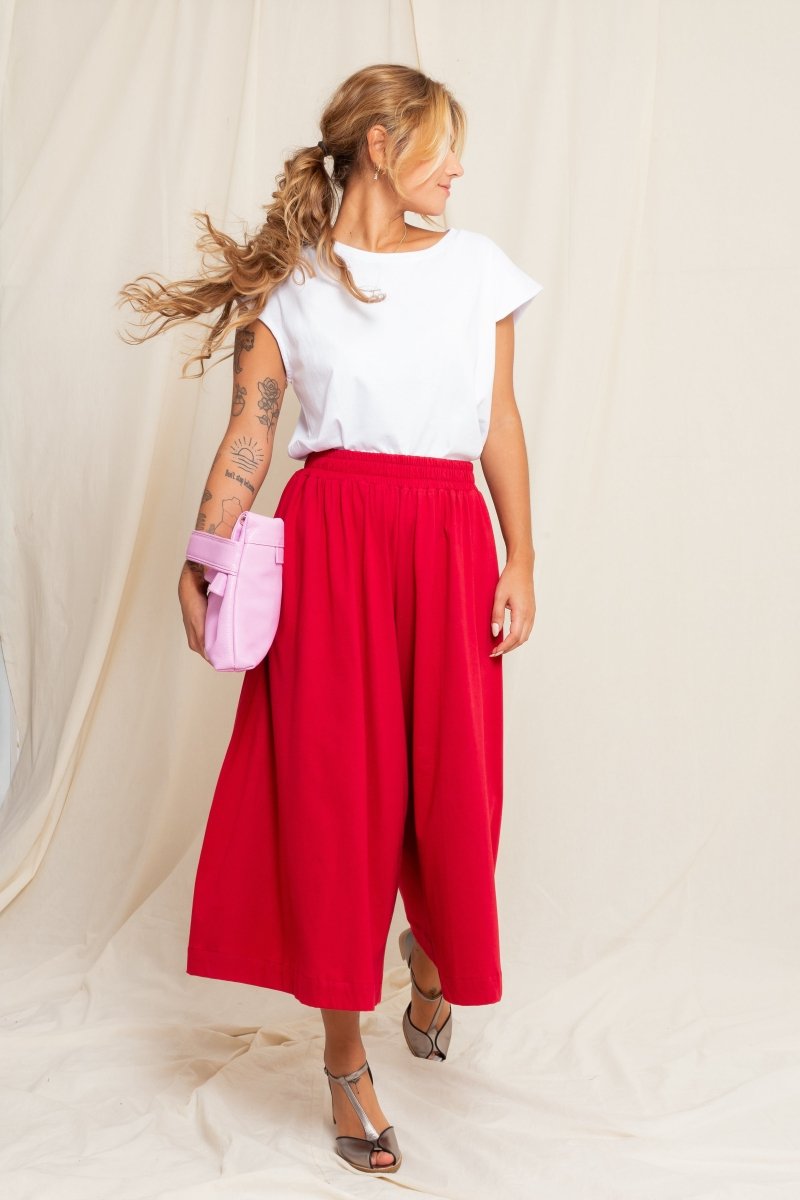 Calça Saia de Malha - Capuccino - Uhnika