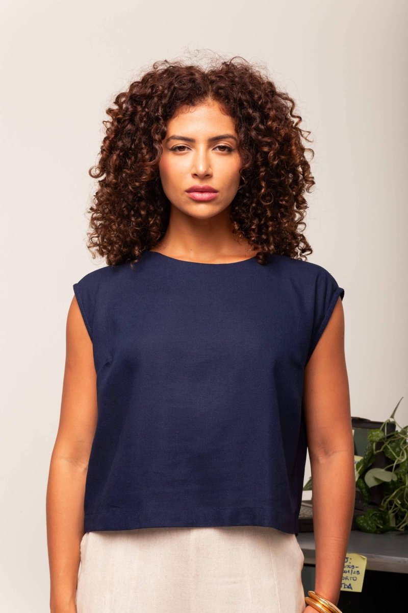 Blusa de Linho com Botões