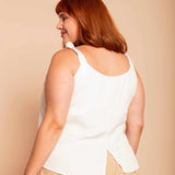 Regata de Viscose Premium com Nó - Off White - Uhnika