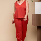 Regata de Viscose Premium com Nó - Terracota - Uhnika