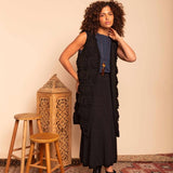 Saia Midi de Tricot Nômade - Preto - Uhnika
