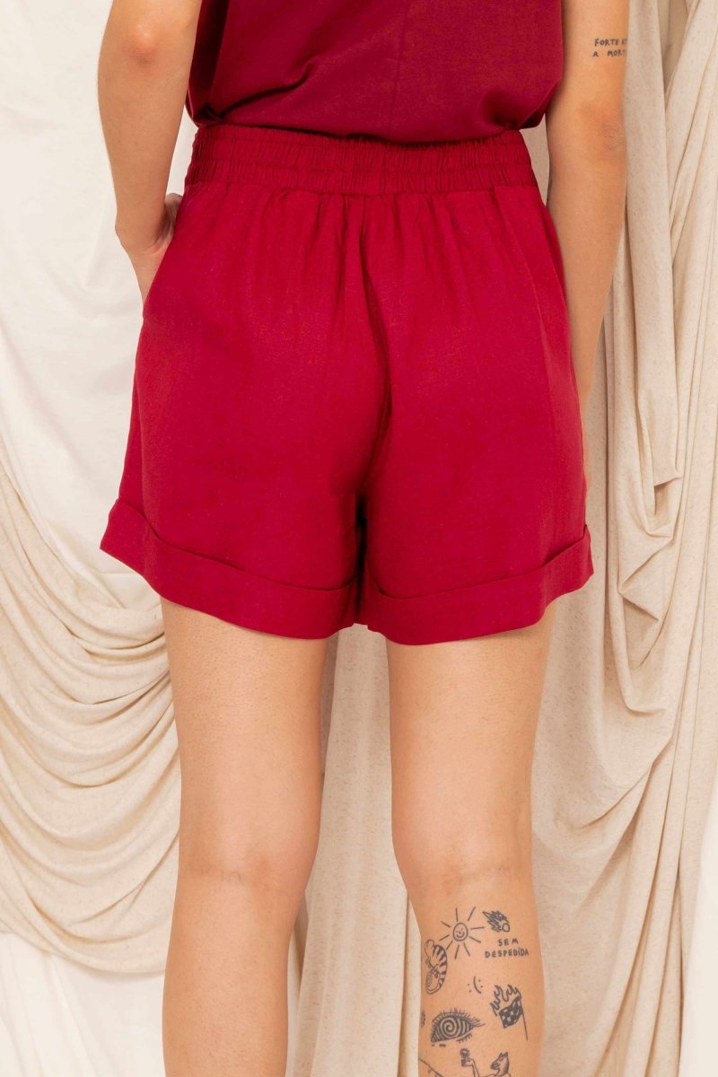 Shorts Barra Italiana - Bordô - Uhnika