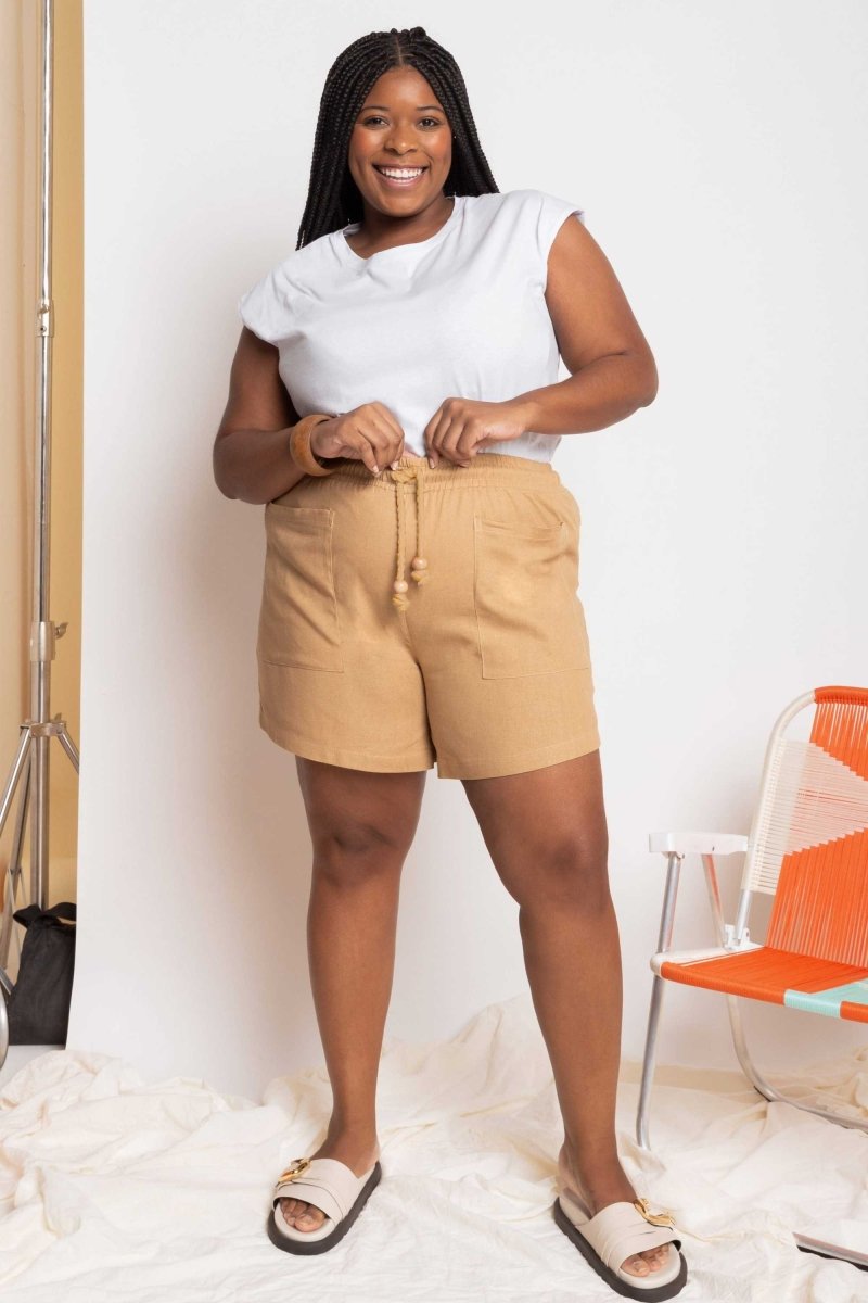 Shorts de Linho Savana - Preto - Uhnika