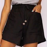 Shorts de Linho Savana - Preto - Uhnika