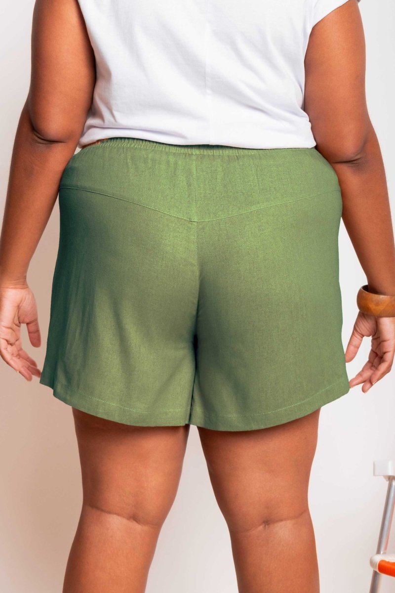 Shorts de Linho Savana - Verde - Uhnika