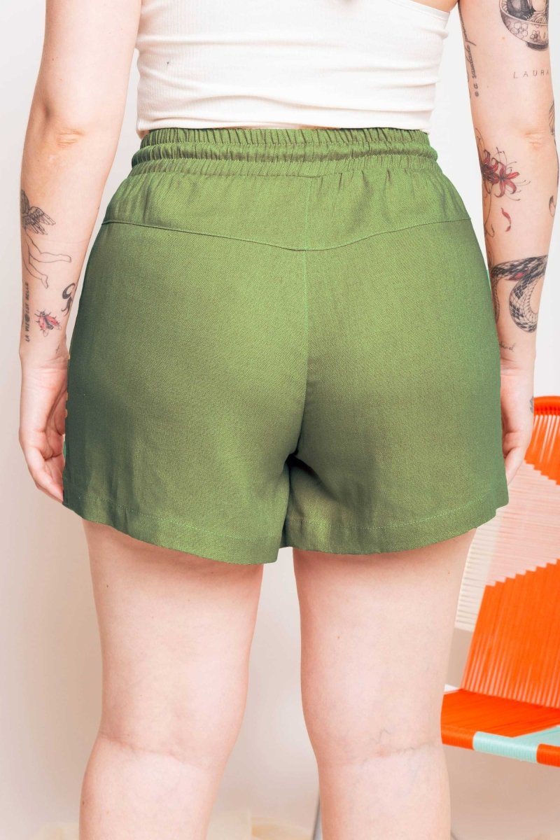 Shorts de Linho Savana - Verde - Uhnika