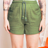 Shorts de Linho Savana - Verde - Uhnika