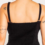 Top Corset Alfaiataria Alça Removível - Preto - Uhnika