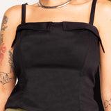 Top Corset Alfaiataria Alça Removível - Preto - Uhnika