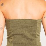 Top Corset Alfaiataria Alça Removível - Verde - Uhnika