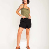 Top Corset Alfaiataria Alça Removível - Verde - Uhnika