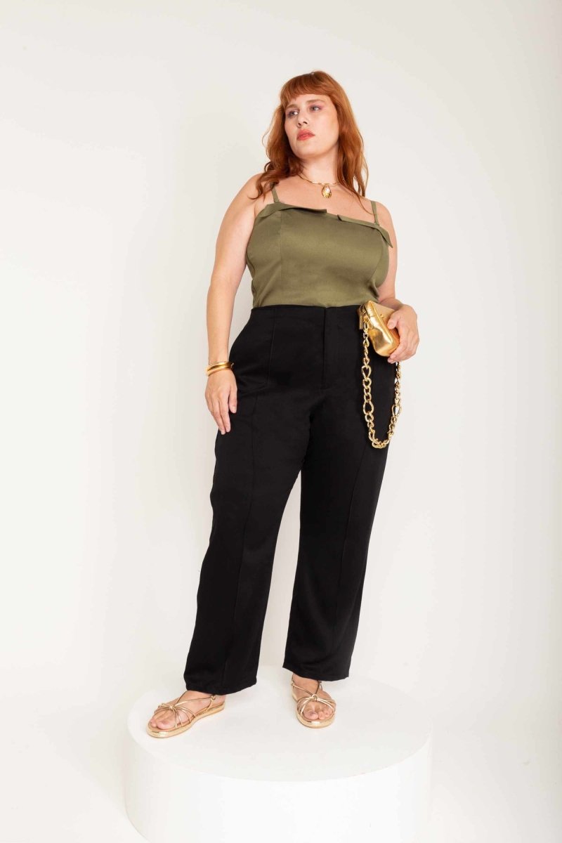 Top Corset Alfaiataria Alça Removível - Verde - Uhnika