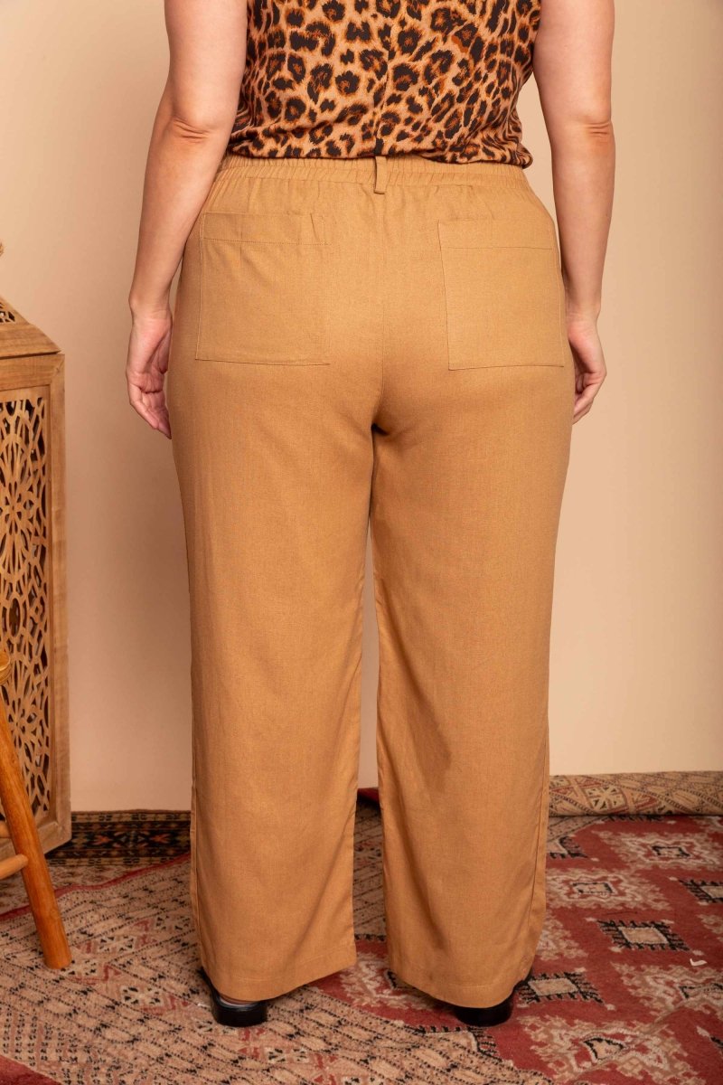Calça Reta Alfaiataria Feminina - Capuccino - Uhnika