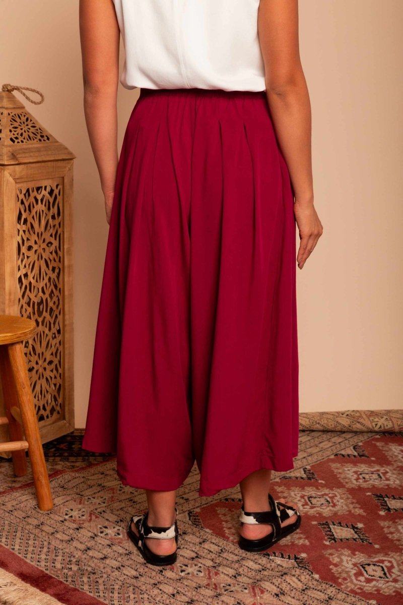 Calça Saia Alfaiataria - Marsala - Uhnika