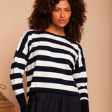 Blusa de Tricot Modal Listrada