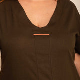 Vestido Feminino Solto de Linho - Verde - Uhnika