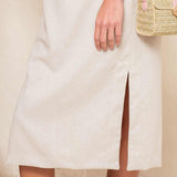 Vestido de Linho Luna - Linho Natural - Uhnika
