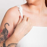 Vestido de Linho Midi com Nó - Off White - Uhnika