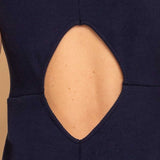 Vestido Midi Regata Canelado - Azul Marinho - Uhnika