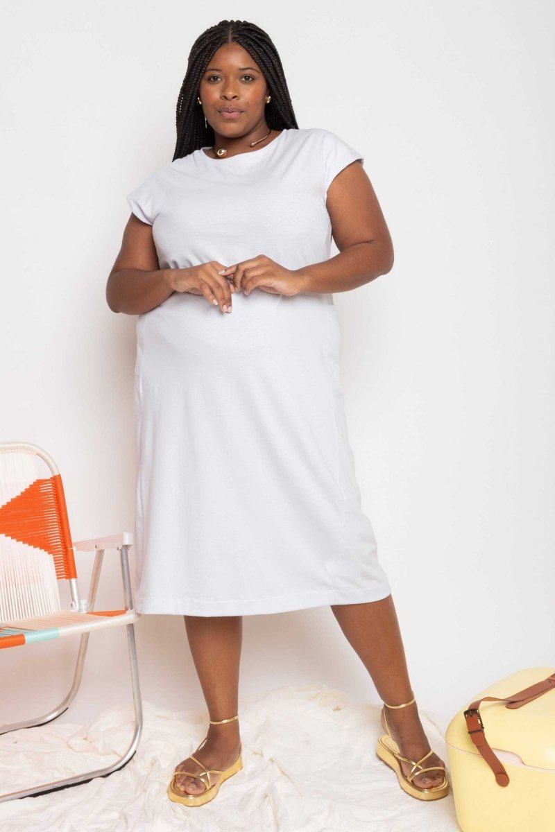 Vestido Muscle Tee de Malha - Branco - Uhnika