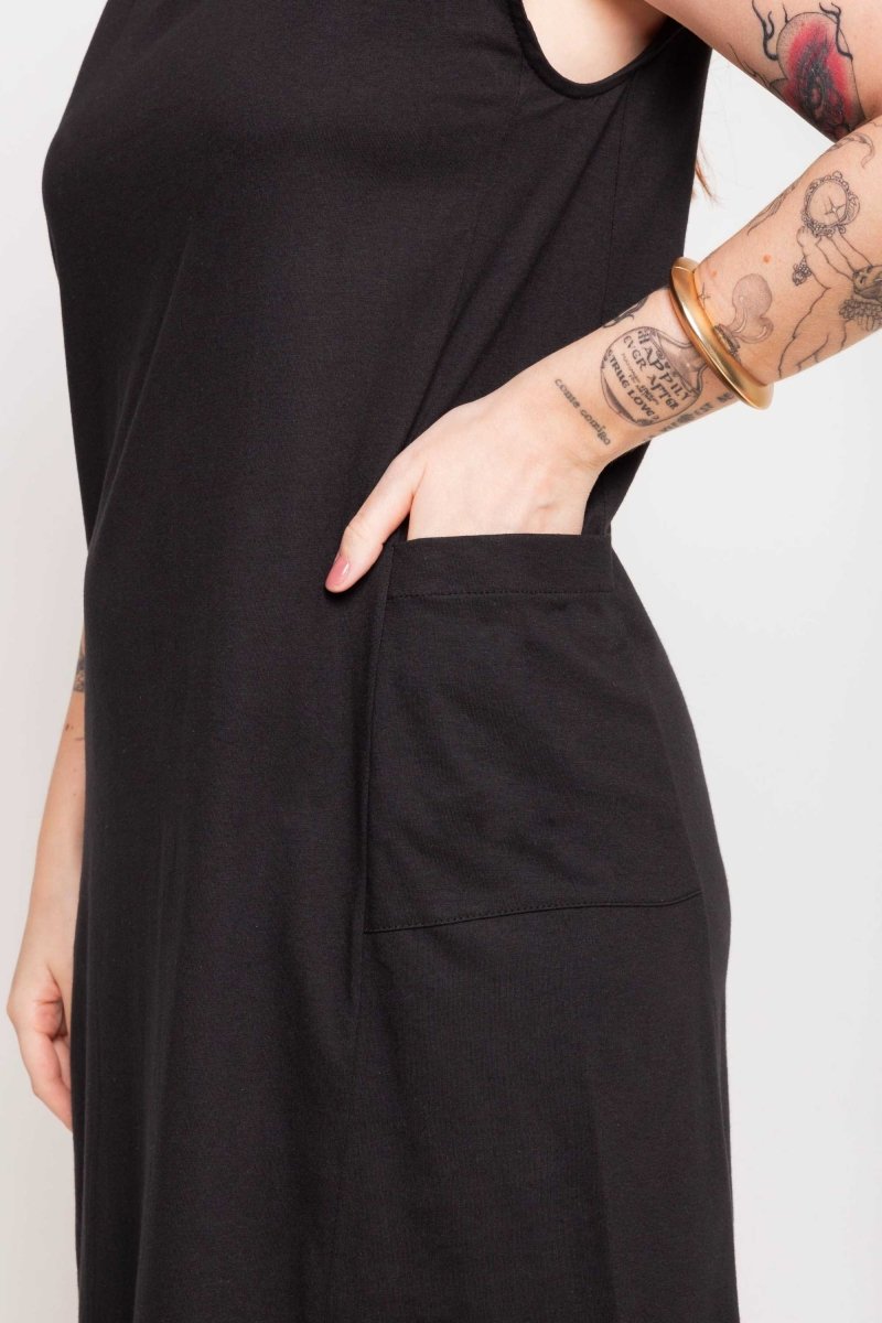 Vestido Muscle Tee de Malha - Preto - Uhnika