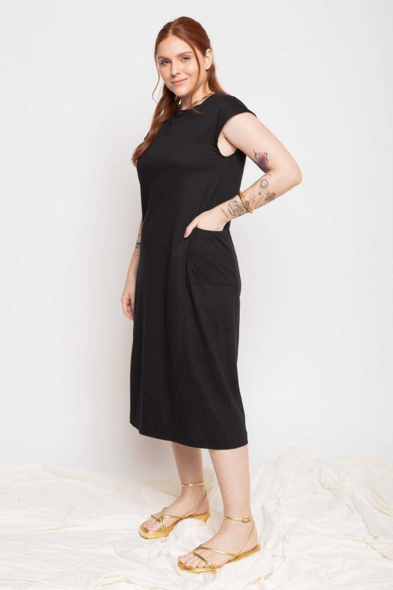 Vestido Muscle Tee de Malha - Preto - Uhnika