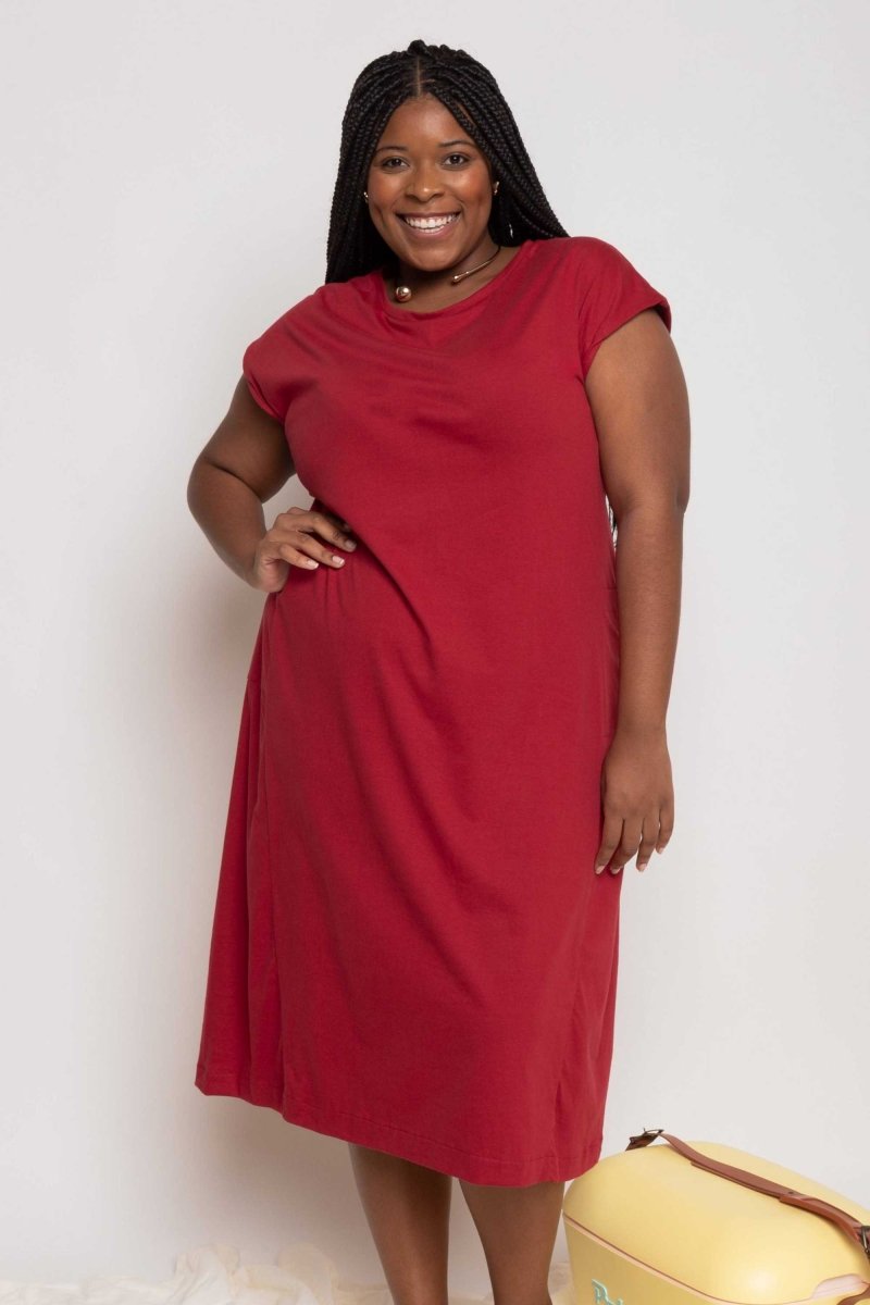 Vestido Muscle Tee de Malha - Vermelho - Uhnika