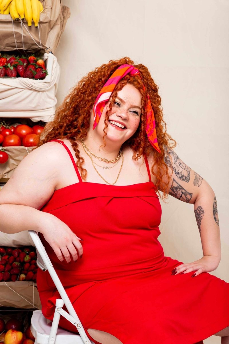 Vestido de Linho Luna - Vermelho - Uhnika